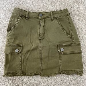 Short Jean Skirt Army Green XS